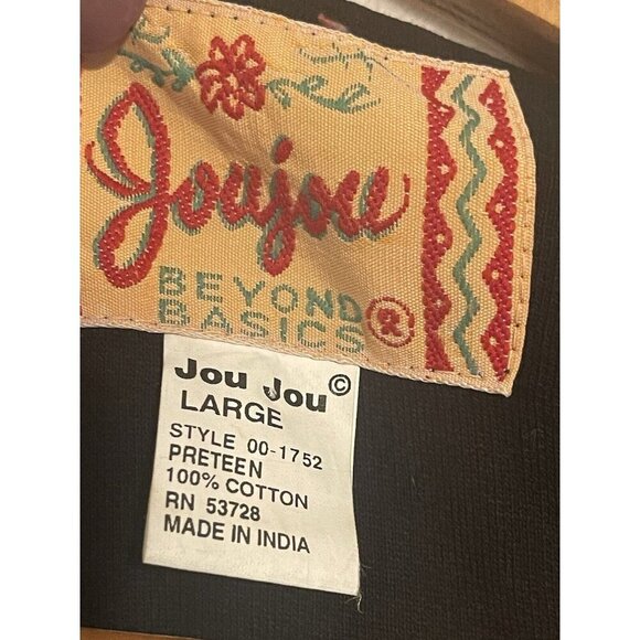 Jou Jou WESTERN COLORFUL COWBOY BOOT PATCHWORK FUNKY BLACK VEST Womens Large - Picture 7 of 9